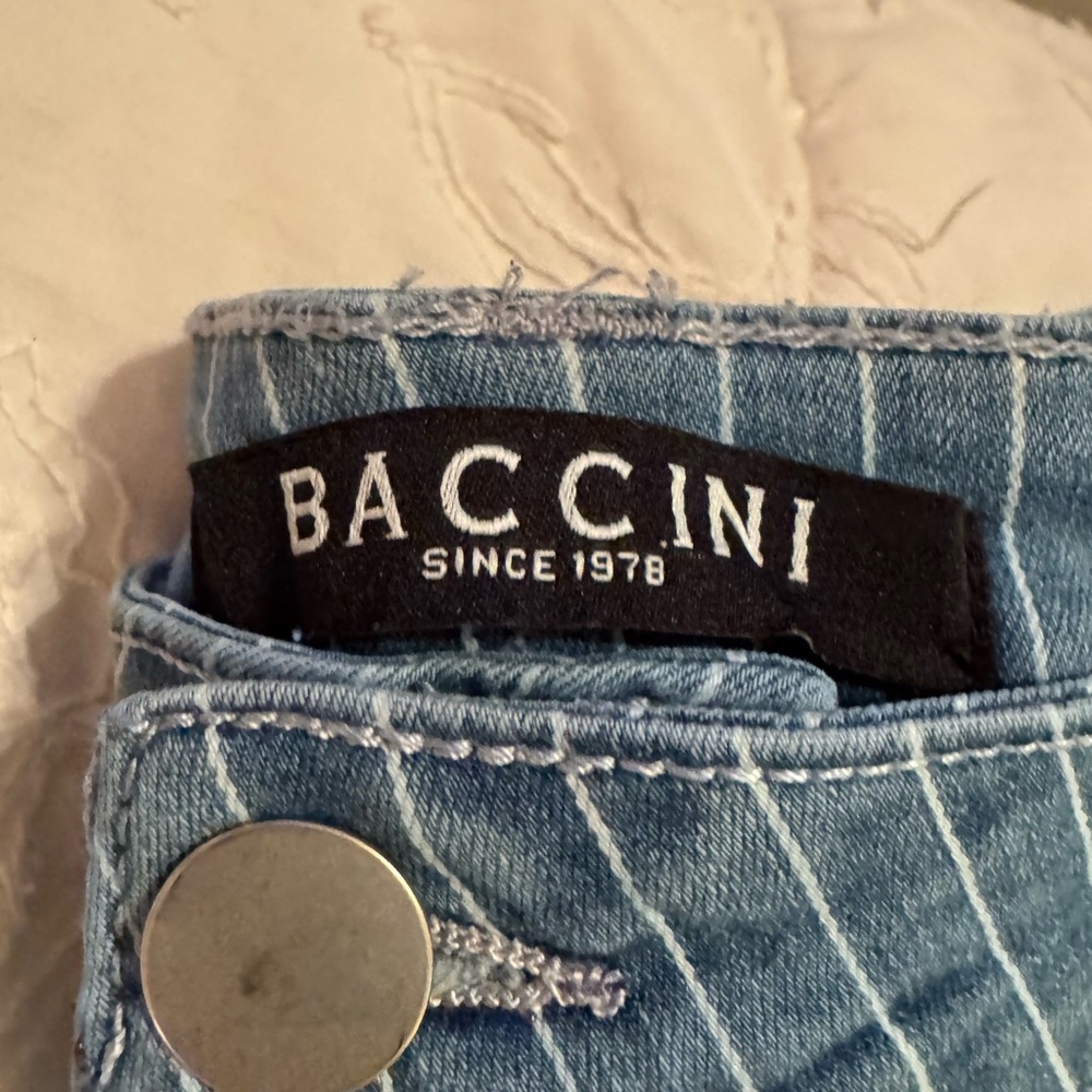 Baccini Light Blue Striped Women's Jeans